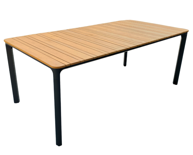 VANATU Dining Table L 200cm X W 100cm X H 75cm Black Alu VANATU Dining Table L 200cm X W 100cm X H 75cm Black Alu