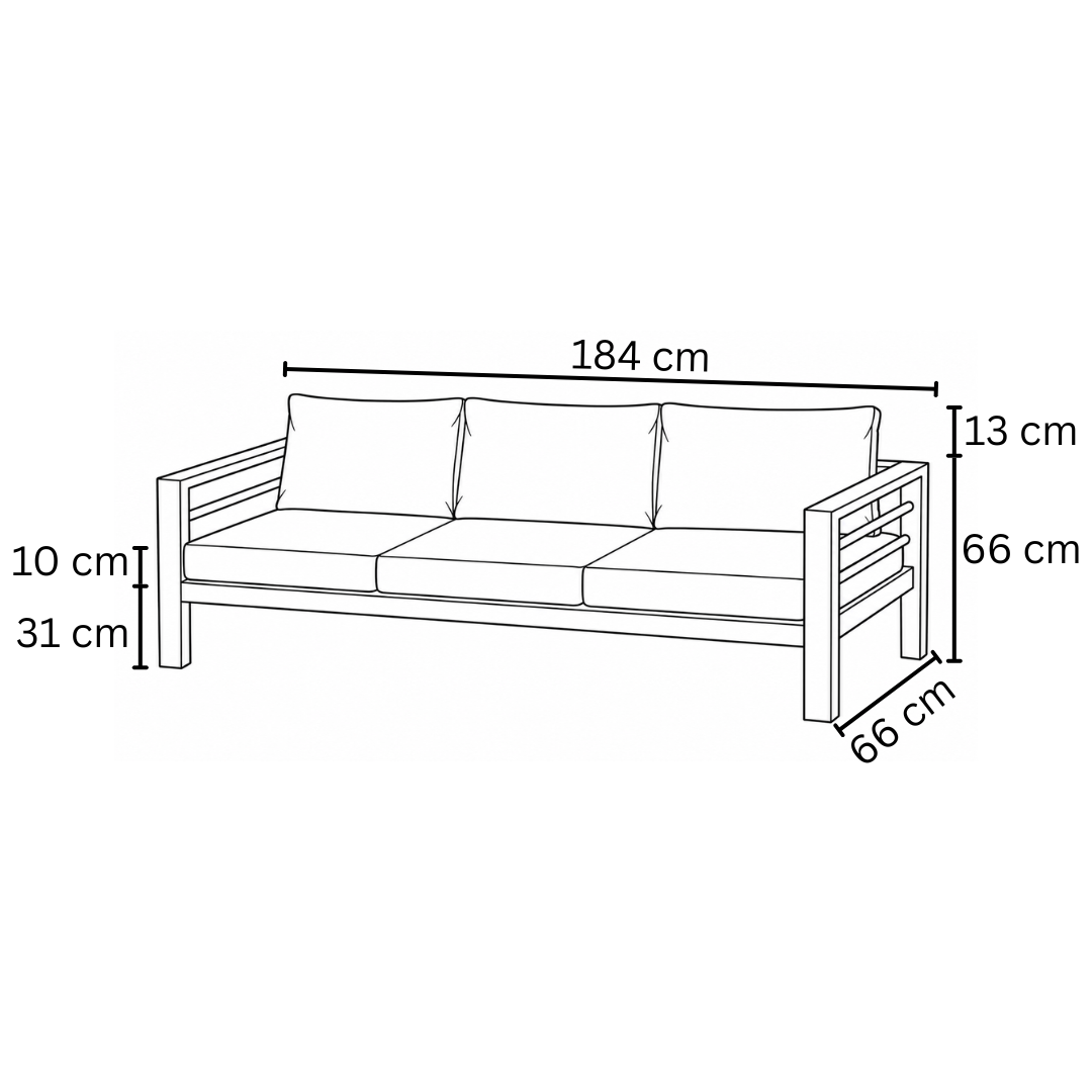 Plan Sofa Set CABRERA (3 Seater Sofa)