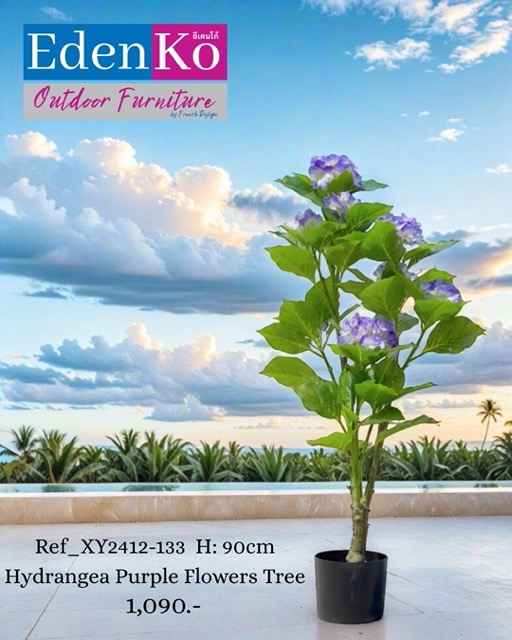 Copy of ****FB**** OUTDOOR 1080 x 1350 - Ref_XY2412-133 H: 90cm Hydrangea Purple Flowers Trees