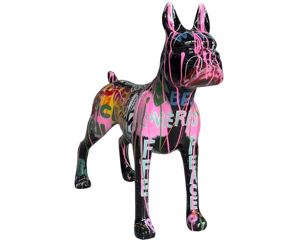 Dog Standing Pink & Black 105x36x36cm 12990