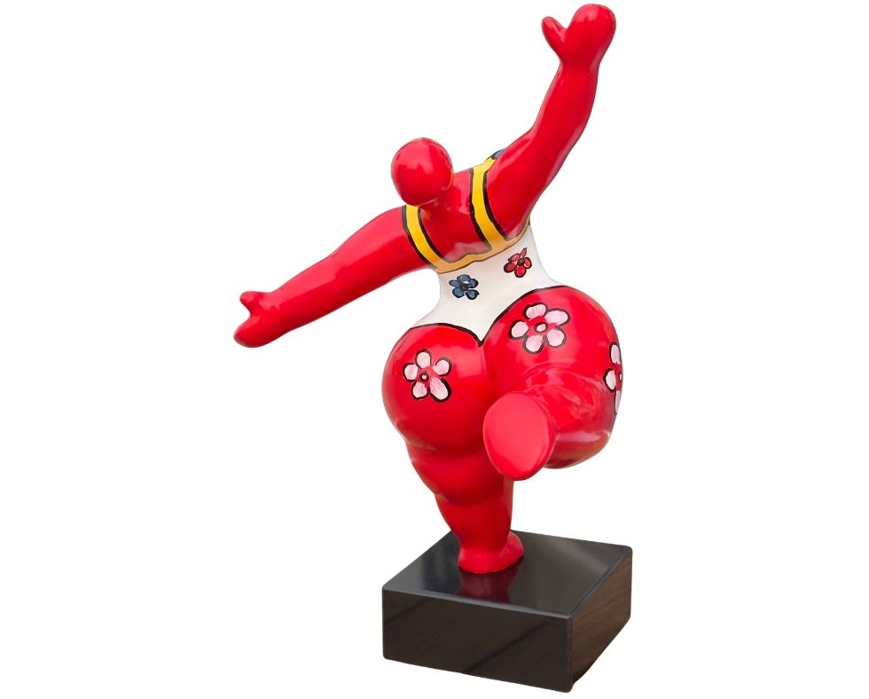 Fat Ladie Small Red on Socle 16x12x23cm 2290 (2)
