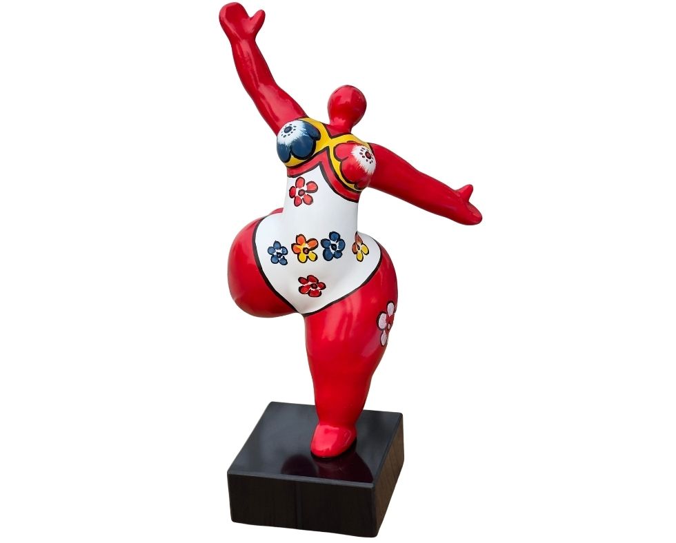 Fat Ladie Small Red on Socle 16x12x23cm 2290
