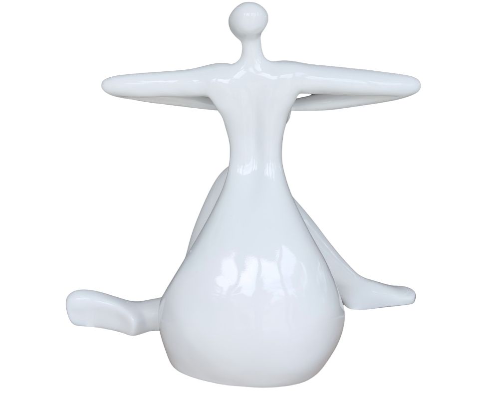 Ladie Sitting Plane White 58x40x51 4990 (2)
