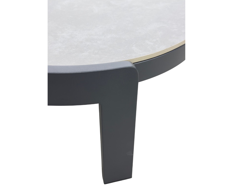 X D-PSD*** - VELUNA Curve Alu sofa set 4 Piece Low Table Detail