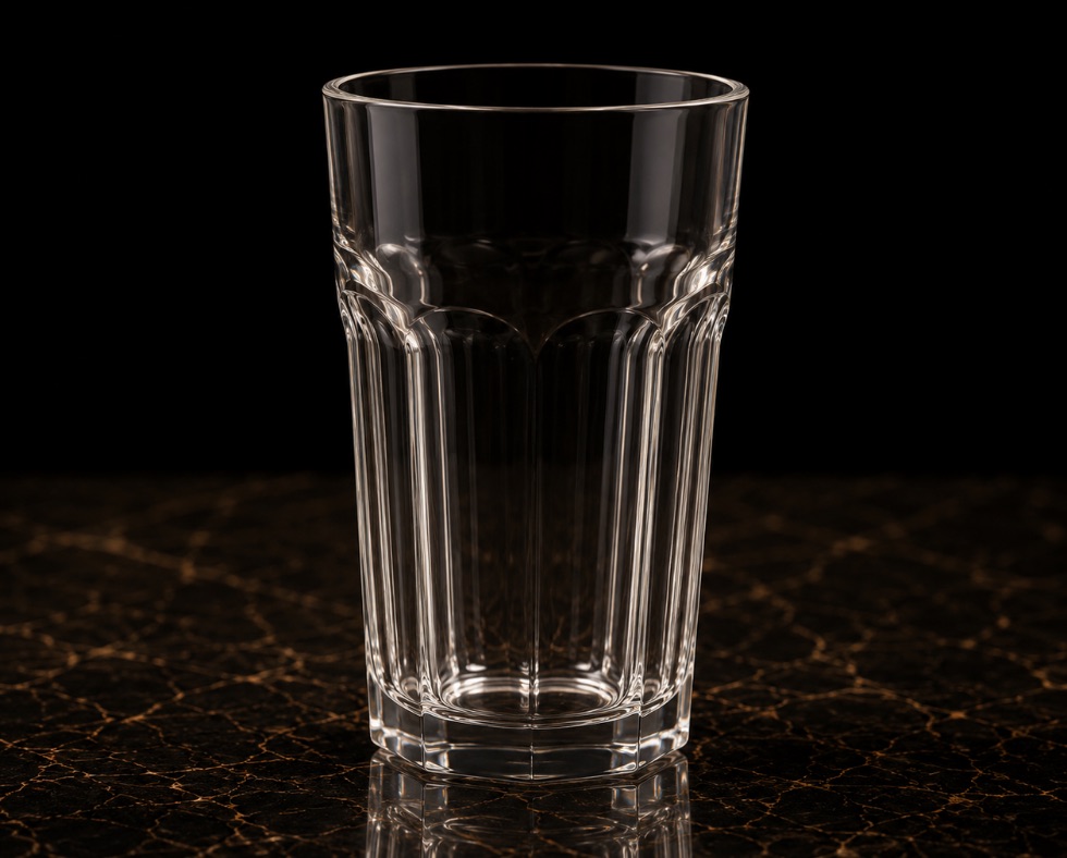 X-D-PSD***980 x 788 - - FACETED LONG DRINK GLASS - Capacity 430 mL H: 135mm Dia Top 85mm - Box Set of 6 Glasses - H: 140 mm × Dia. Top: 85 mm Ref: Y5033