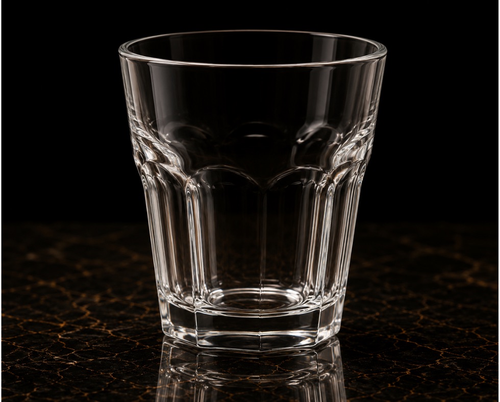 X-D-PSD***980 x 788 - - FACETED WHIKEY GLASS - Capacity 310 mL H: 100mm Dia Top 85mm - Box Set of 6 Glasses - Ref: Y5033