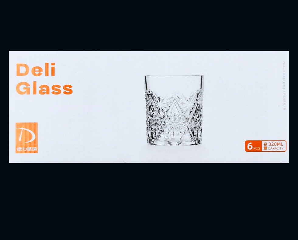 X-D-PSD***980 x 788 - - Ungraved Whiskey Glass - Capacity 320 mL H: 95mm Dia Top 85mm - Box Set of 6 Glasses -