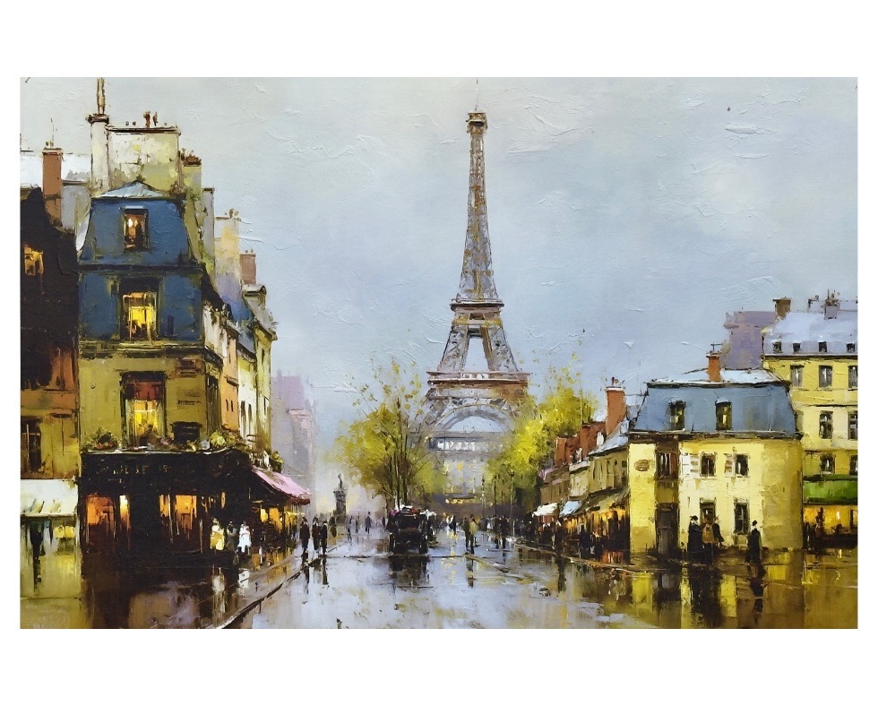 19- 80 x 120 cm Handmade Oil Painting with Wood Frame Grande