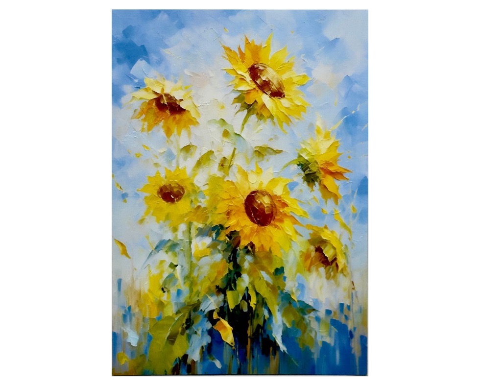 28- 80 x 120 cm Handmade Oil Painting with Wood Frame Grande