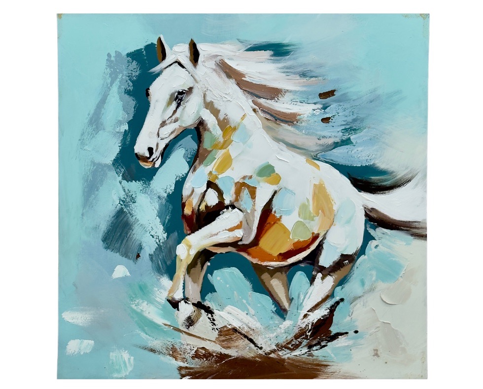 6 - 100 x 100 cm Handmade Oil Painting with Wood Frame Grande
