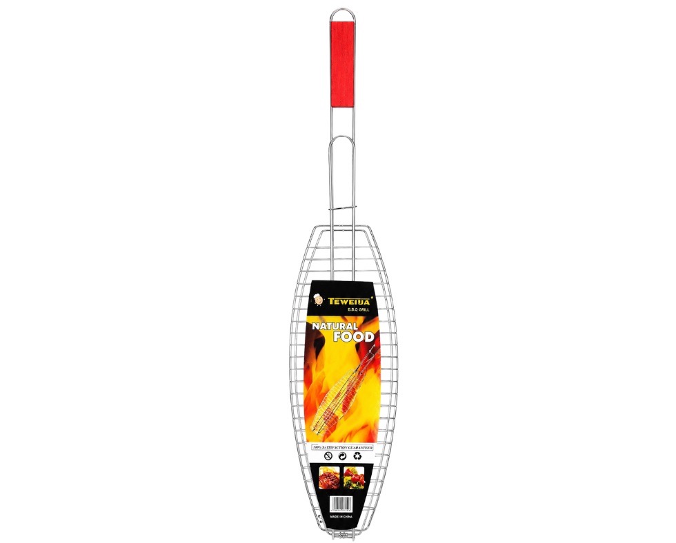 E 07/26 - BBQ Grill For Fish With Handle 15 x 40 cm