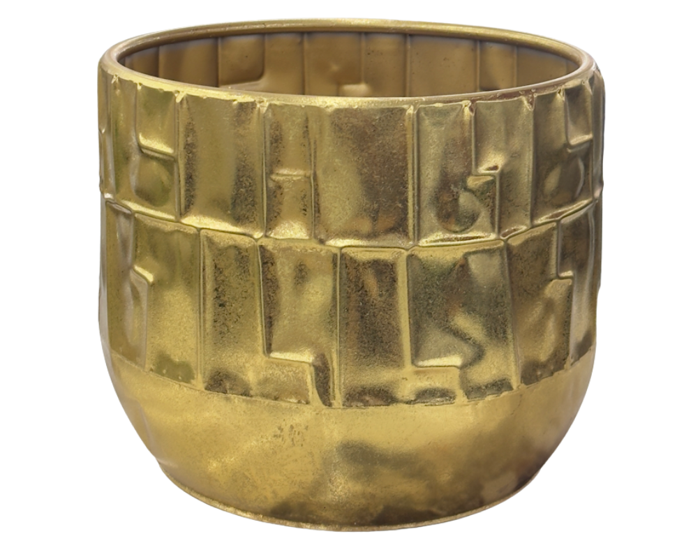Metal Plant Pot Gold M D 25 x H 21 cm 529THB