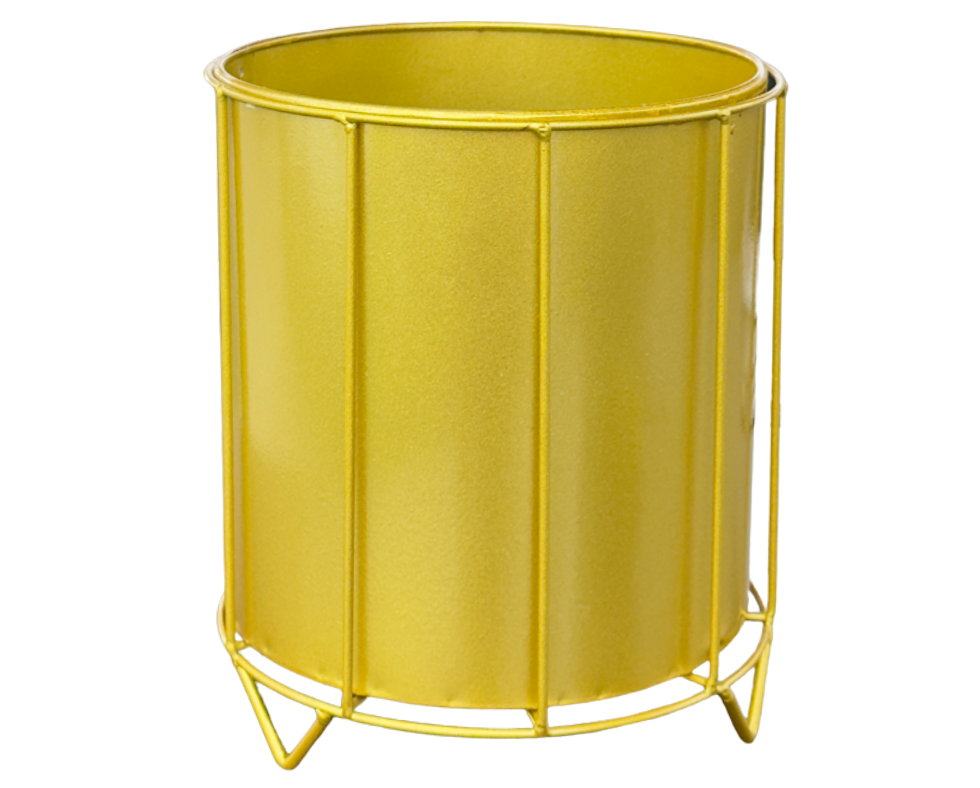 Metal Plant Pot Gold S D 20 x H 24cm