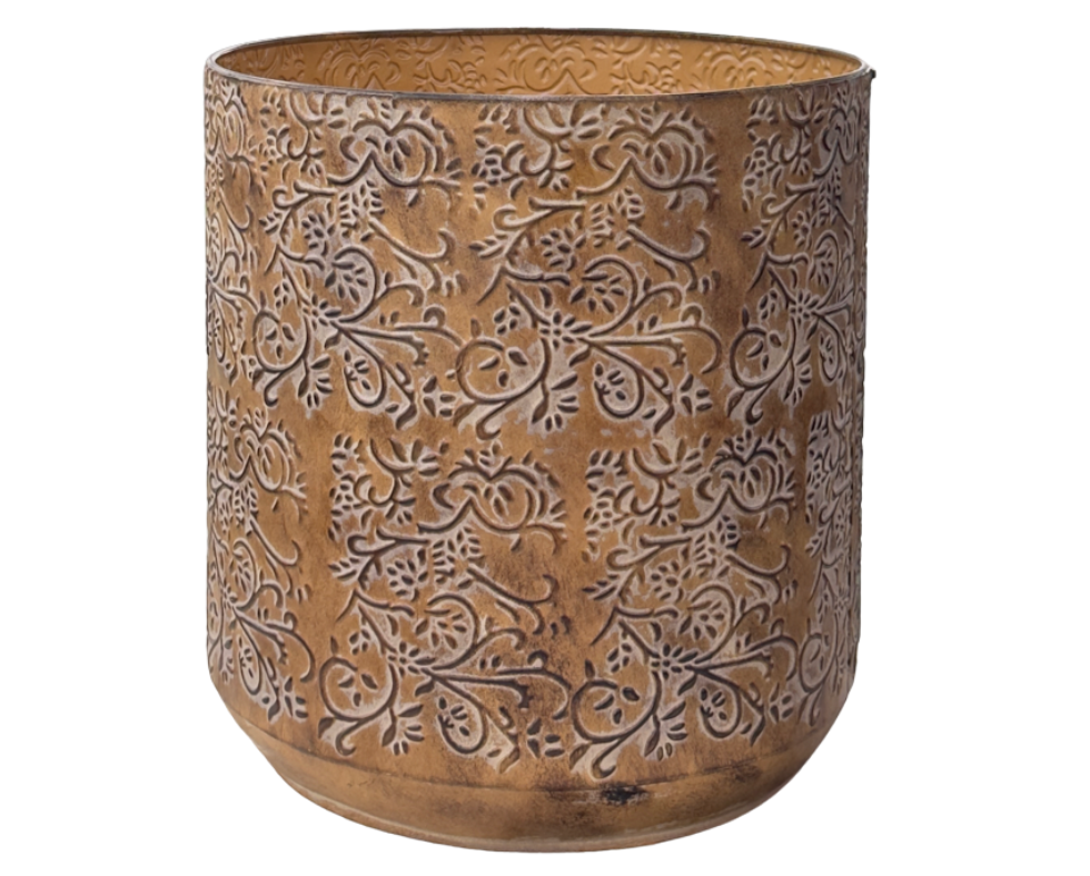 Metal Plant Pot Rusty L D 30 x H 31 cm 829THB