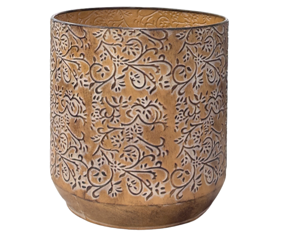 Metal Plant Pot Rusty M D 25 x H 27 cm 629THB