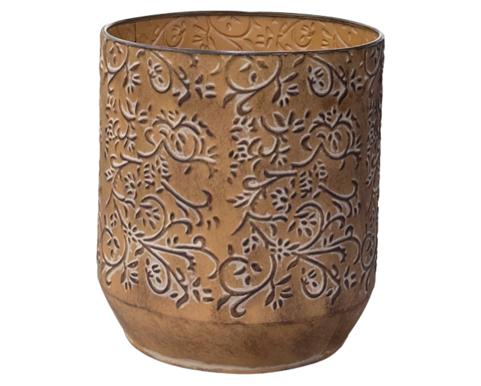 Metal Plant Pot Rusty S D 20 x H 22 cm 419THB
