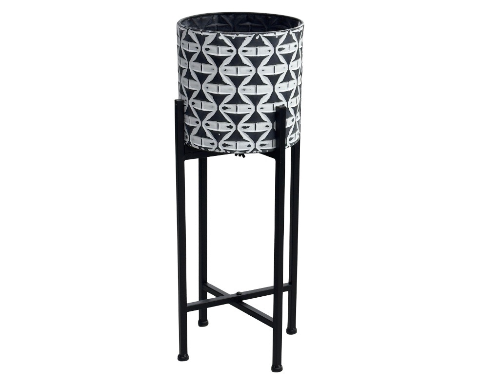 E 07/26 - Metal Plant Pot Stand for Flower Pot. Gold M D 22 x H 63 cm