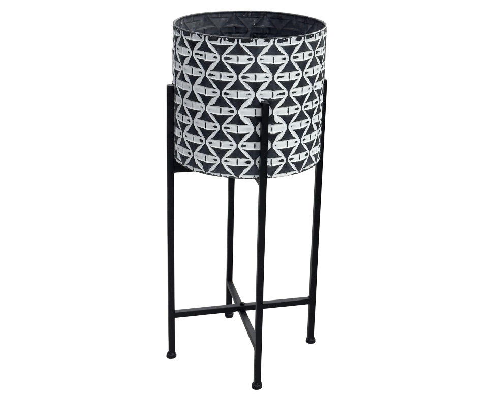 E 07/26 - Metal Plant Pot Stand for Flower Pot. Gold M D 30 x H 72 cm