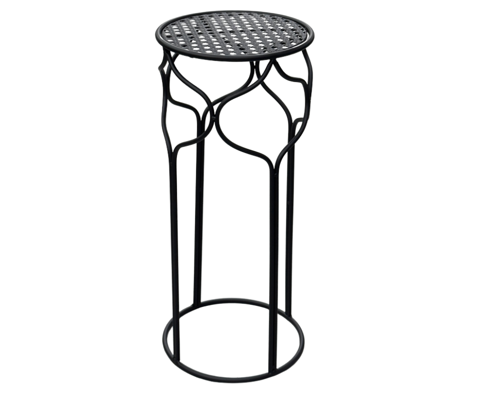 Metal Stand for Flower Pot. Black D 22 x H 50 cm