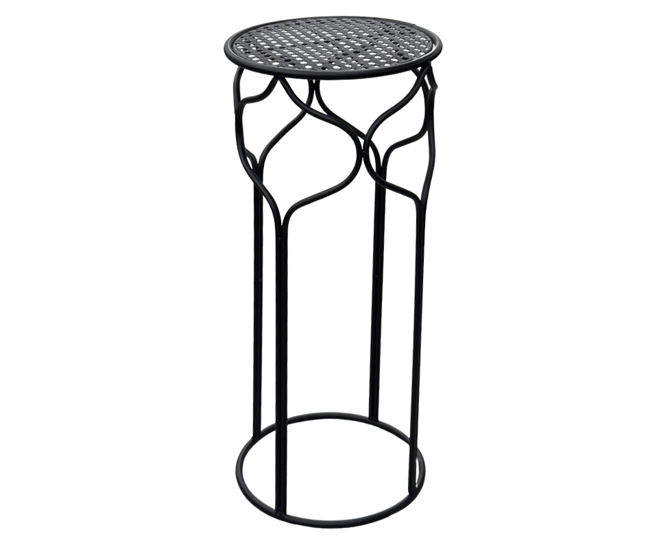 Metal Stand for Flower Pot. Black D 26 x H 60 cm