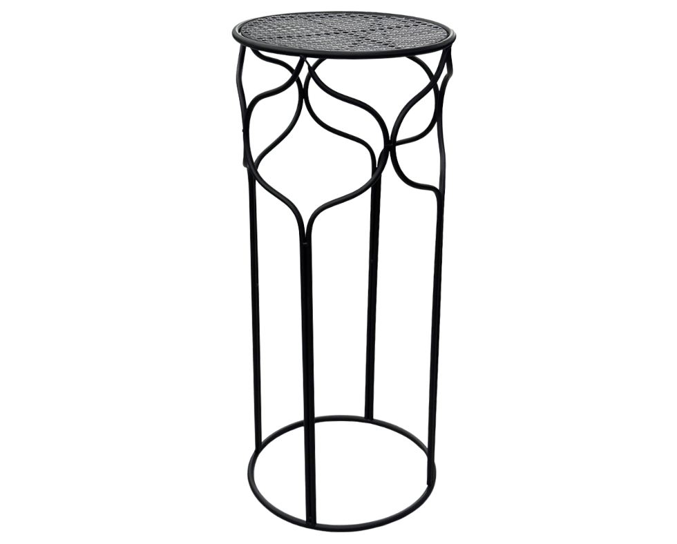 Metal Stand for Flower Pot. Black D 30 x H 70 cm