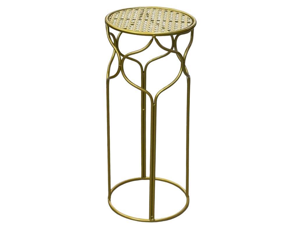 Metal Stand for Flower Pot. Gold D 22 x H 50 cm