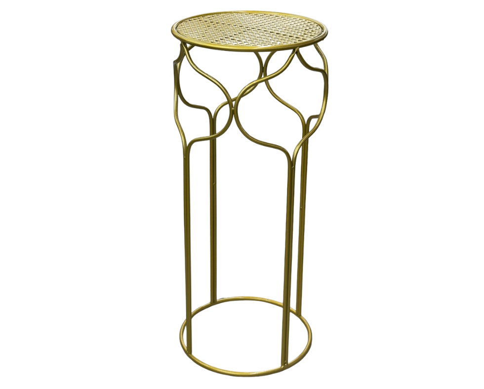 Metal Stand for Flower Pot. gold 30 x H 70 cm