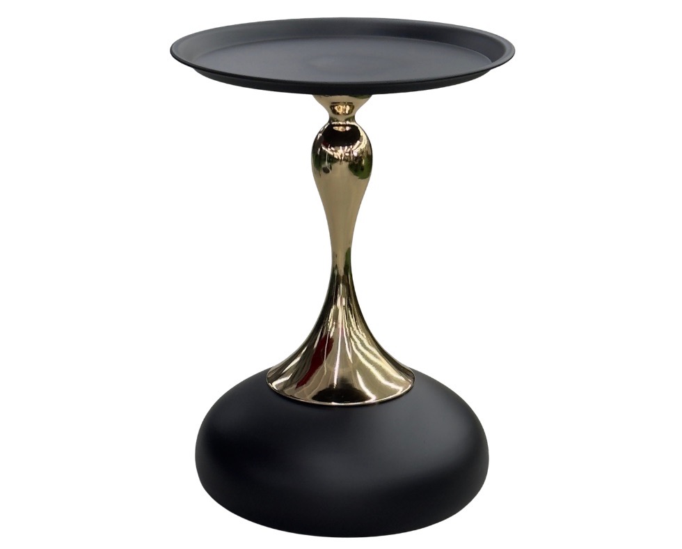 E 07/26 - Side Table Dia 39cm Black Ref D029