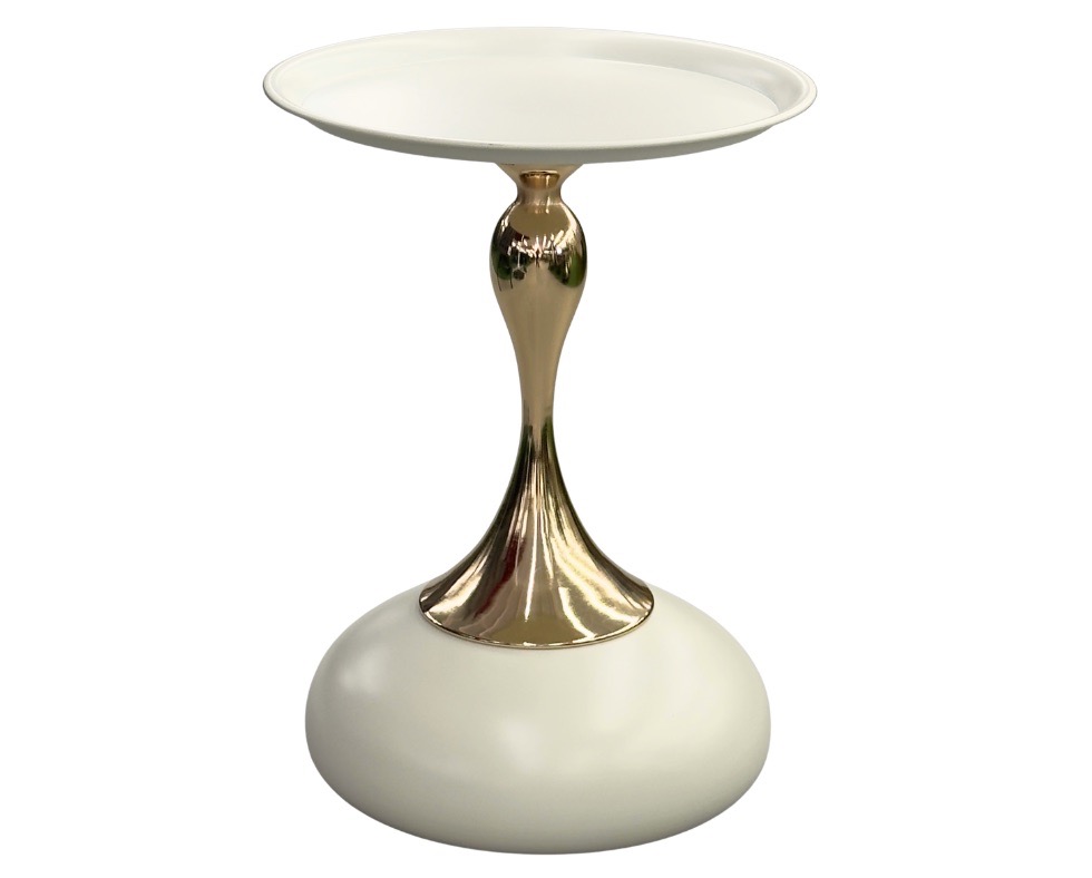 E 07/26 - Side Table Dia 39cm White Ref D029